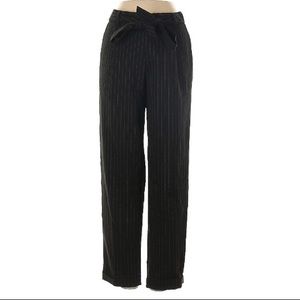 Pull&Bear Size Small Striped Dress Pants with Bow Belt